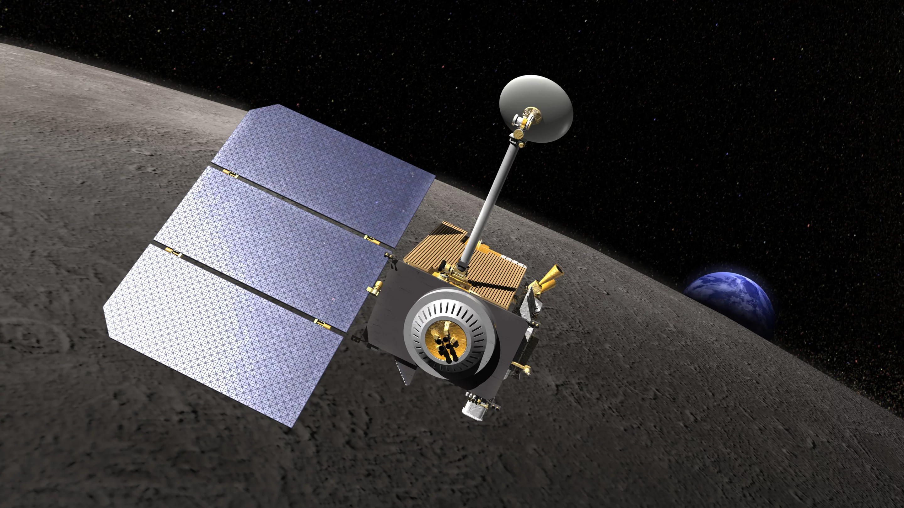 Artist's concept of the Lunar Reconnaissance Orbiter (Image: NASA)