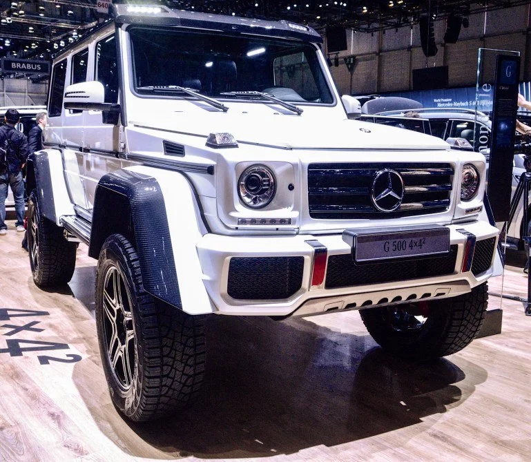 The Mercedes G500 4x4 Squared was one of the biggest, nastiest vehicles on display in Geneva