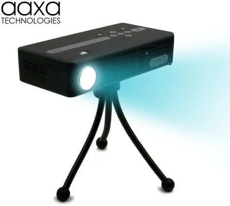 The AAXA P4 Pico Projector is bundled with a tripod