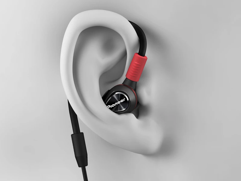 The DJE earphone cables can be secured over the ear for stability thanks to the inclusion of memory-shape resin material