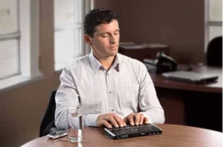 The BrailleNote Apex is a great business tool