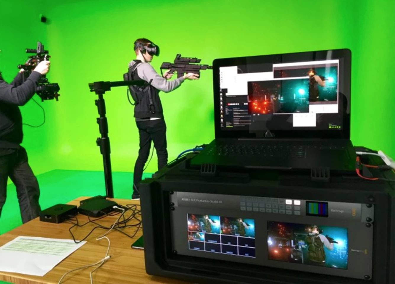 Mixed reality video in progress