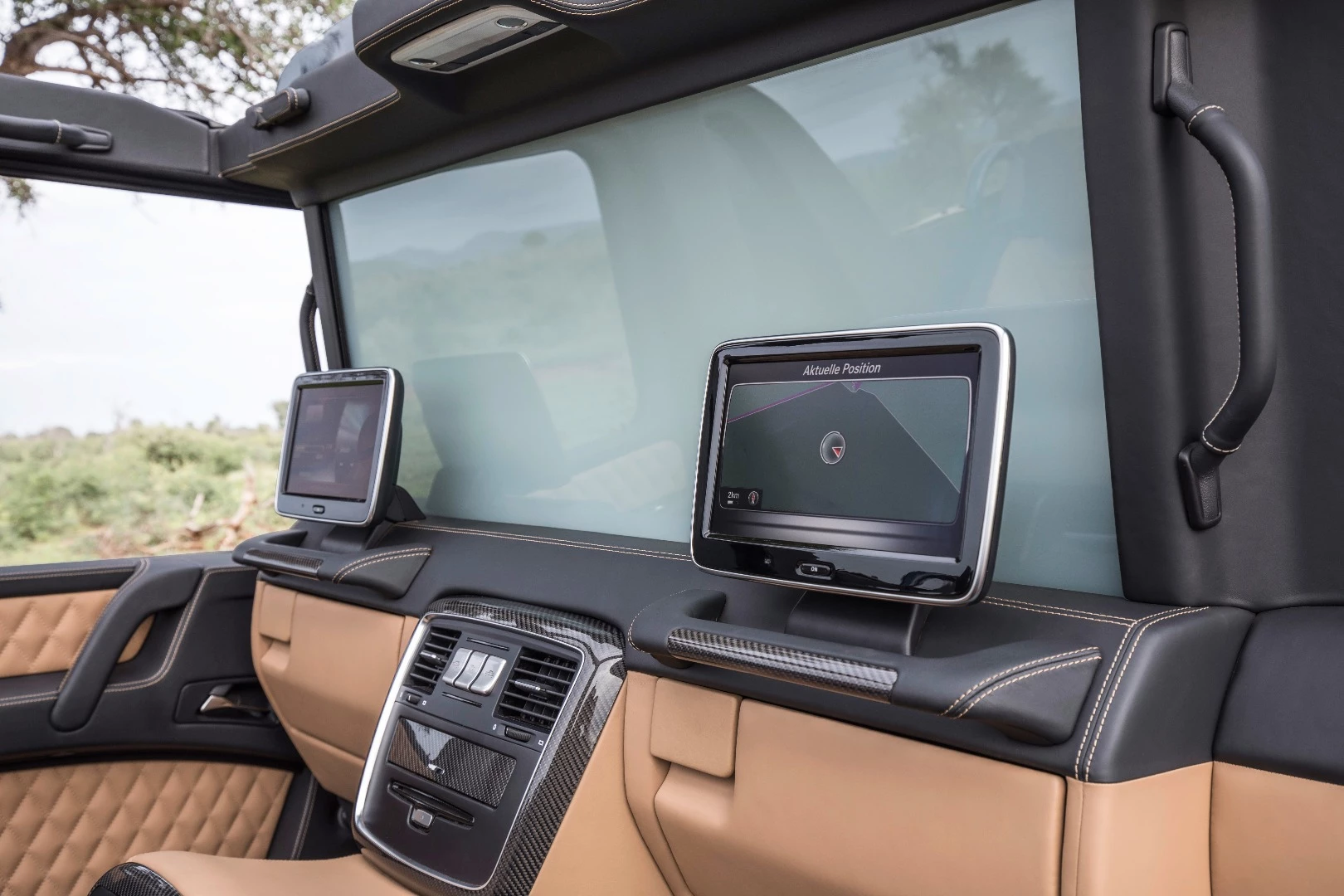 In the ultra-luxurious rear passenger capsule, the environment can be controlled to perfection, from open air, to air-conditioned quietness