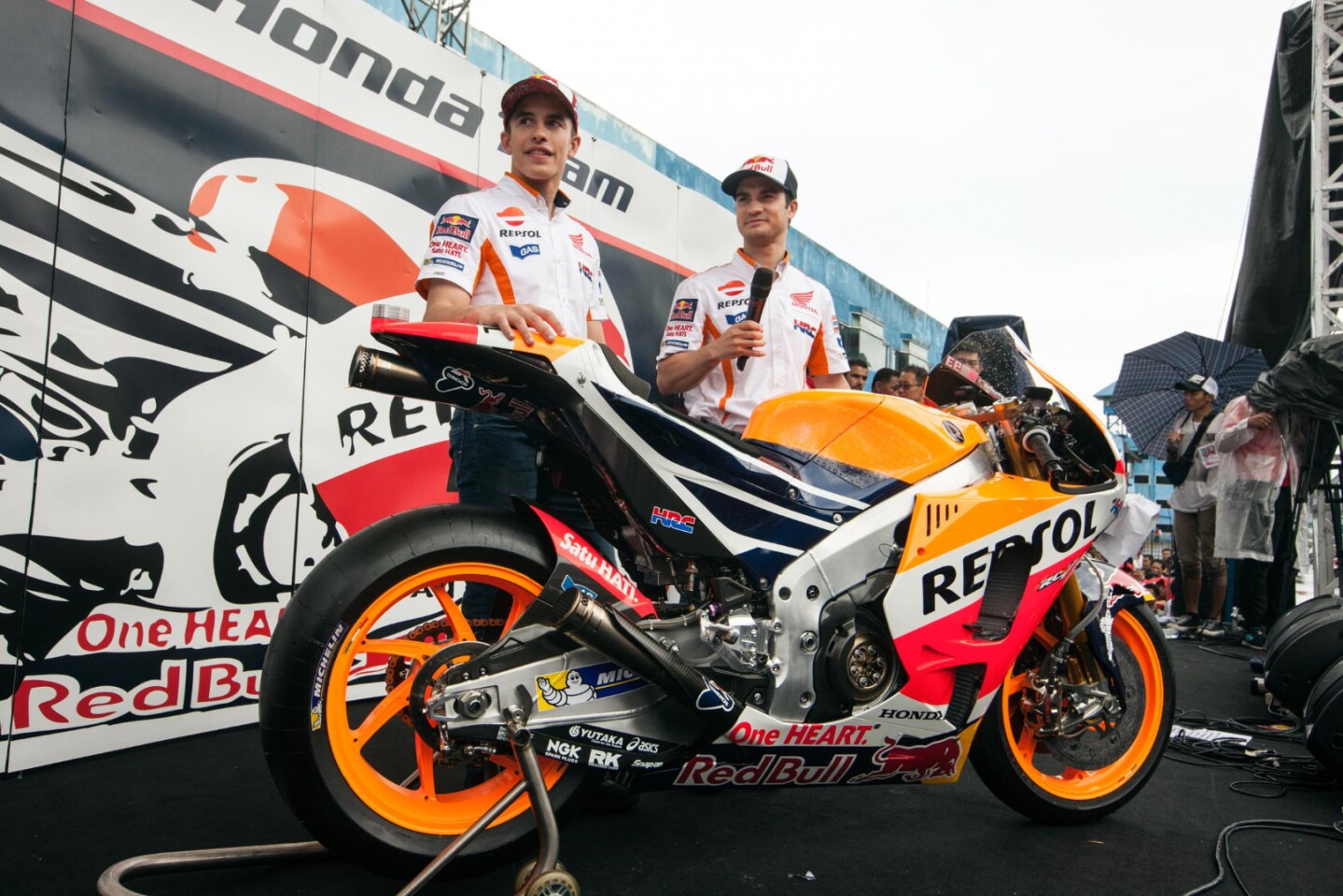 Repsol Honda Team, Marc Marquez (left) and Dani Pedrosa (right)