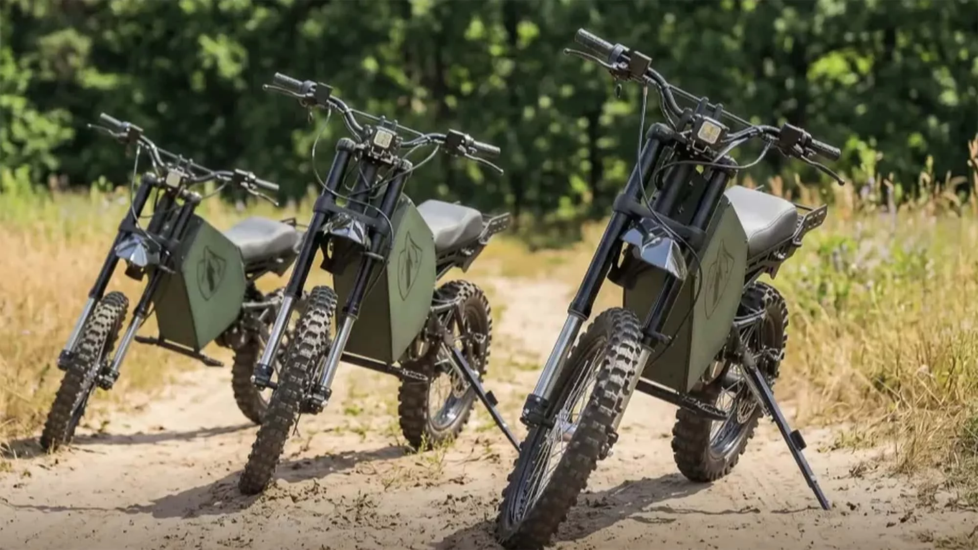A 10-hp peak power brushless DC electric motor and a 60-Ah lithium-ion battery power the bike