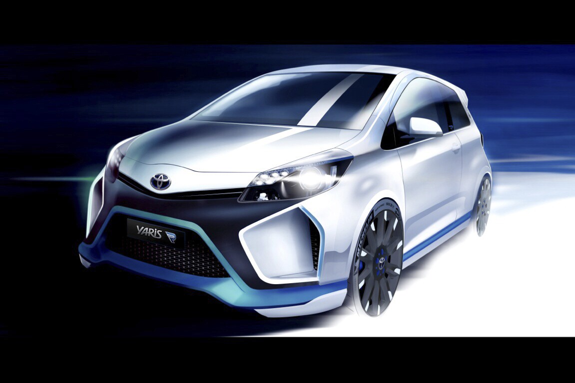 The Toyota Yaris Hybrid-R concept's design is based on the three-door Yaris