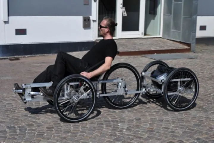 XYZ Spaceframe Vehicles – this one shown with a trailer – incorporate weather-resistant and lightweight frames that are made using standard aluminum tubes