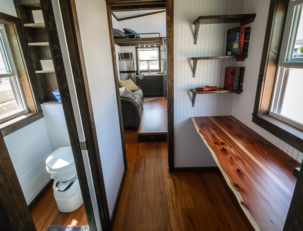 The office backs onto the toilet and is connected to the walk-in closet (not pictured)