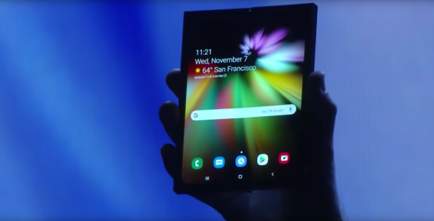 Samsung's Infinity Flex Display folds open to reveal a 7.3-in screen