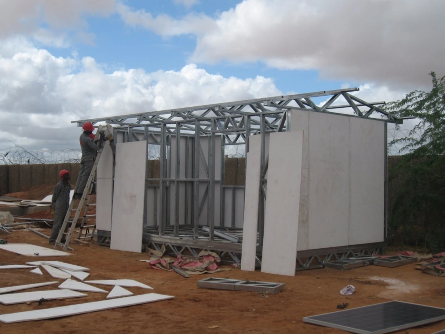 The pieces for each Solar Classroom in a Box are numbered for easy construction