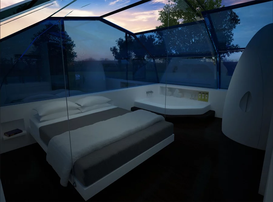 The Photon Space bedroom in the morning (Image: The Photon Project)