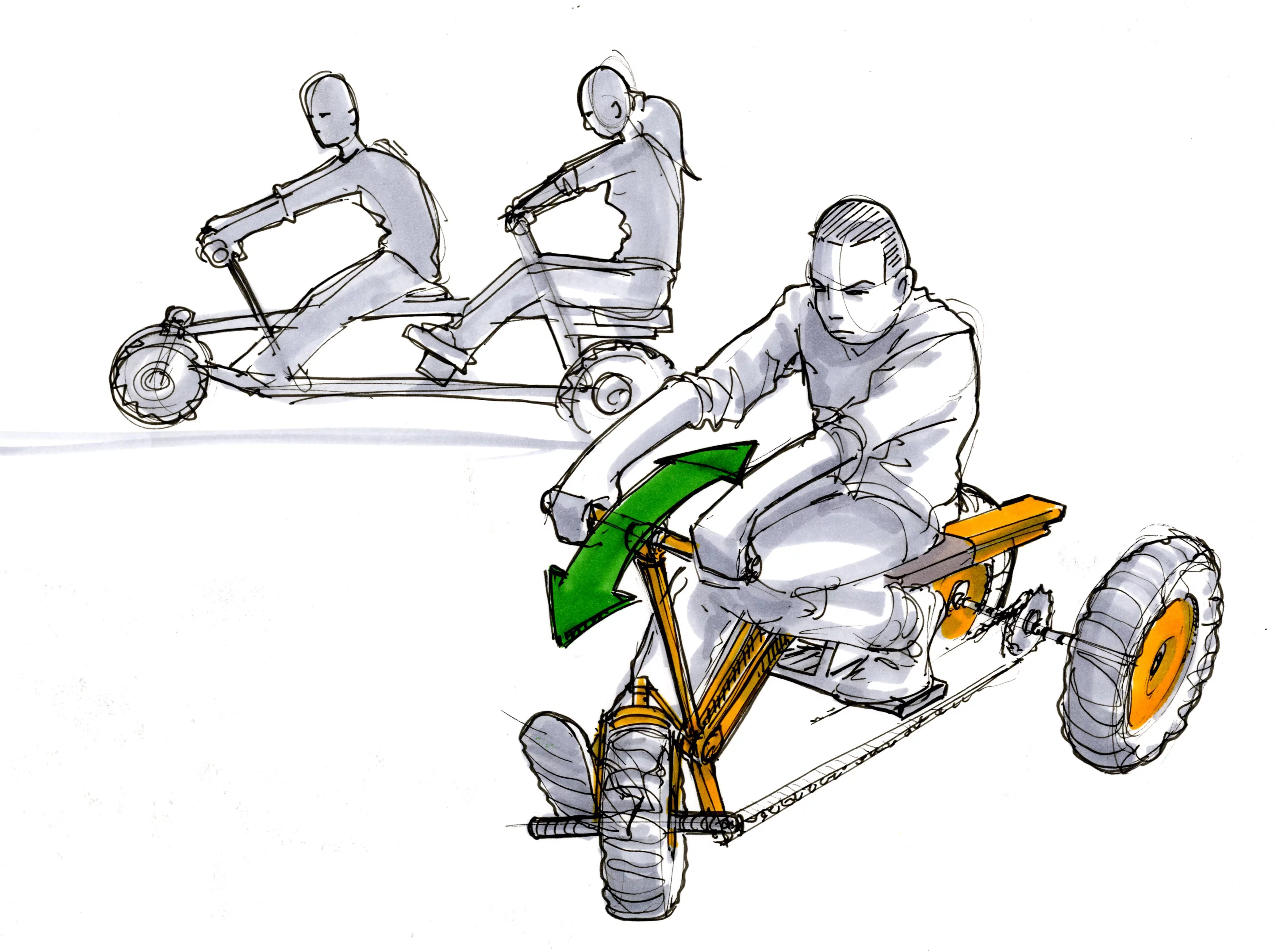 Pondering the traditional trike format and even a tandem