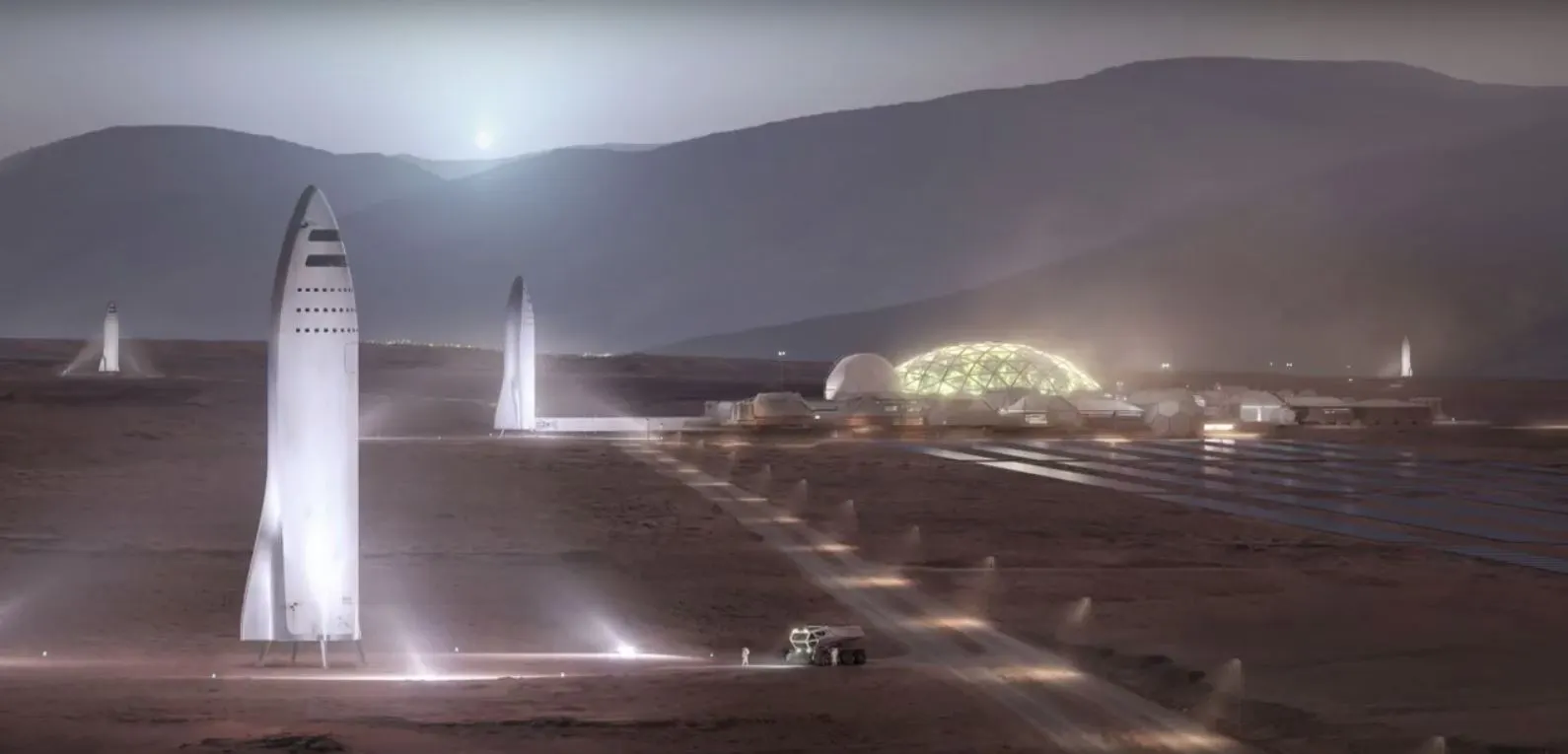 Artist's concept of Mars City