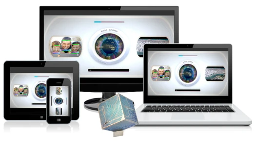 The cube works to improve your mood and overall happiness by connecting to and recommending particular songs and videos or content on sites such as Facebook and YouTube
