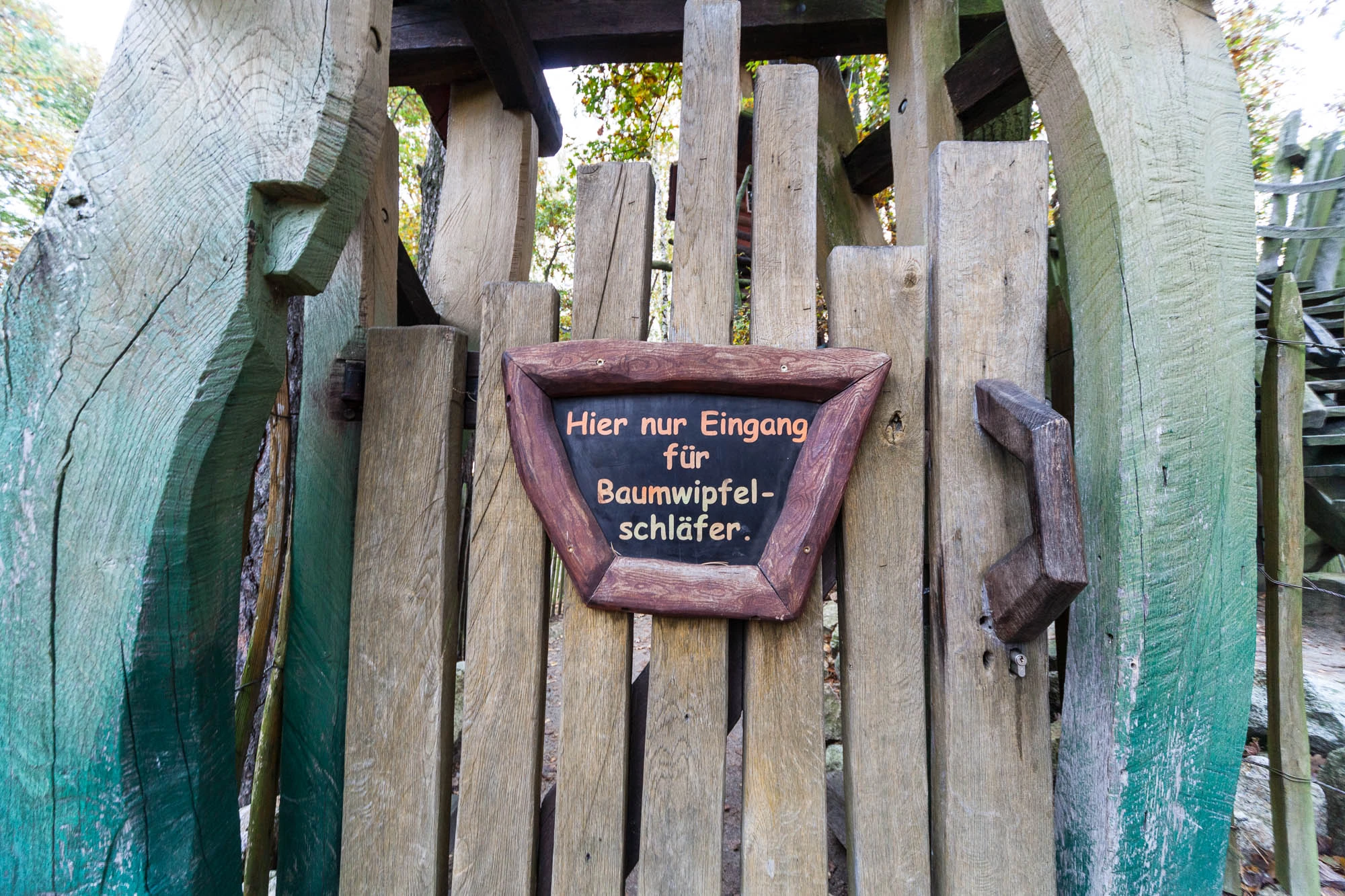 Kulturinsel Einsiedel: no Baumwipfelschåfers are allowed in here, and I'm OK with that