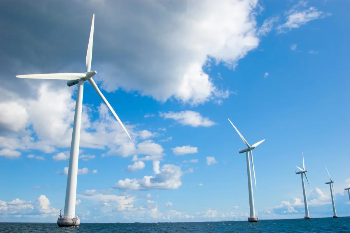 Offshore wind turbines in Denmark - Hitachi is developing a new downwind design to make the most of light offshore breezes