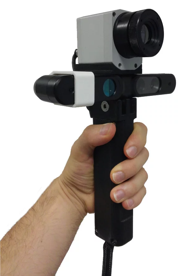 The HeatWave prototype generates a 3D model in real time with temperature information overlaid on top