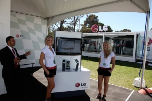LG's Arena phone at the F1GP