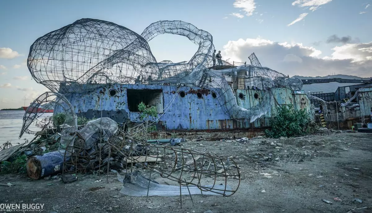 The giant octopus framework taking shape