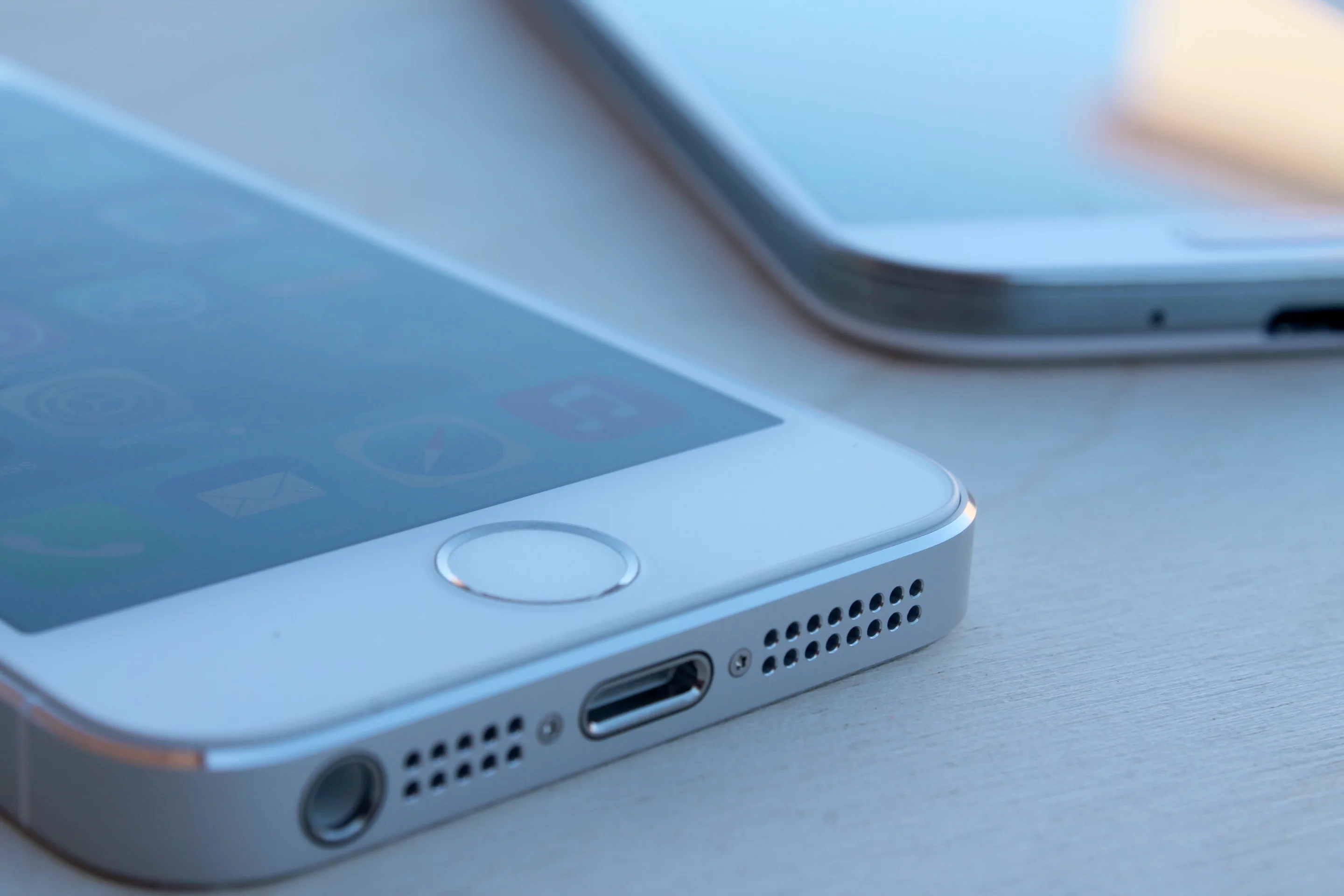 The iPhone 5s' Touch ID fingerprint sensor lives beneath its redesigned home button