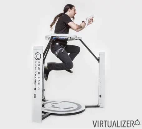 Kneeling sitting and jumping are all apparently catered for in the Virtualizer VR rig