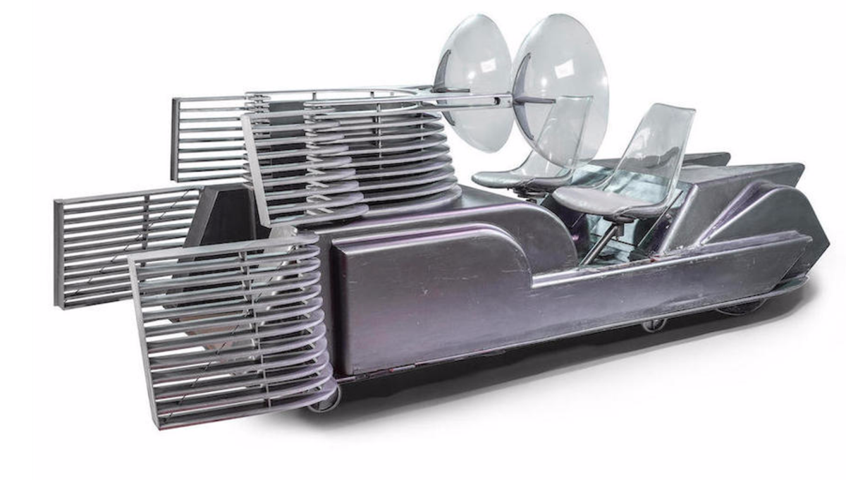 A futuristic car built for Robby to drive