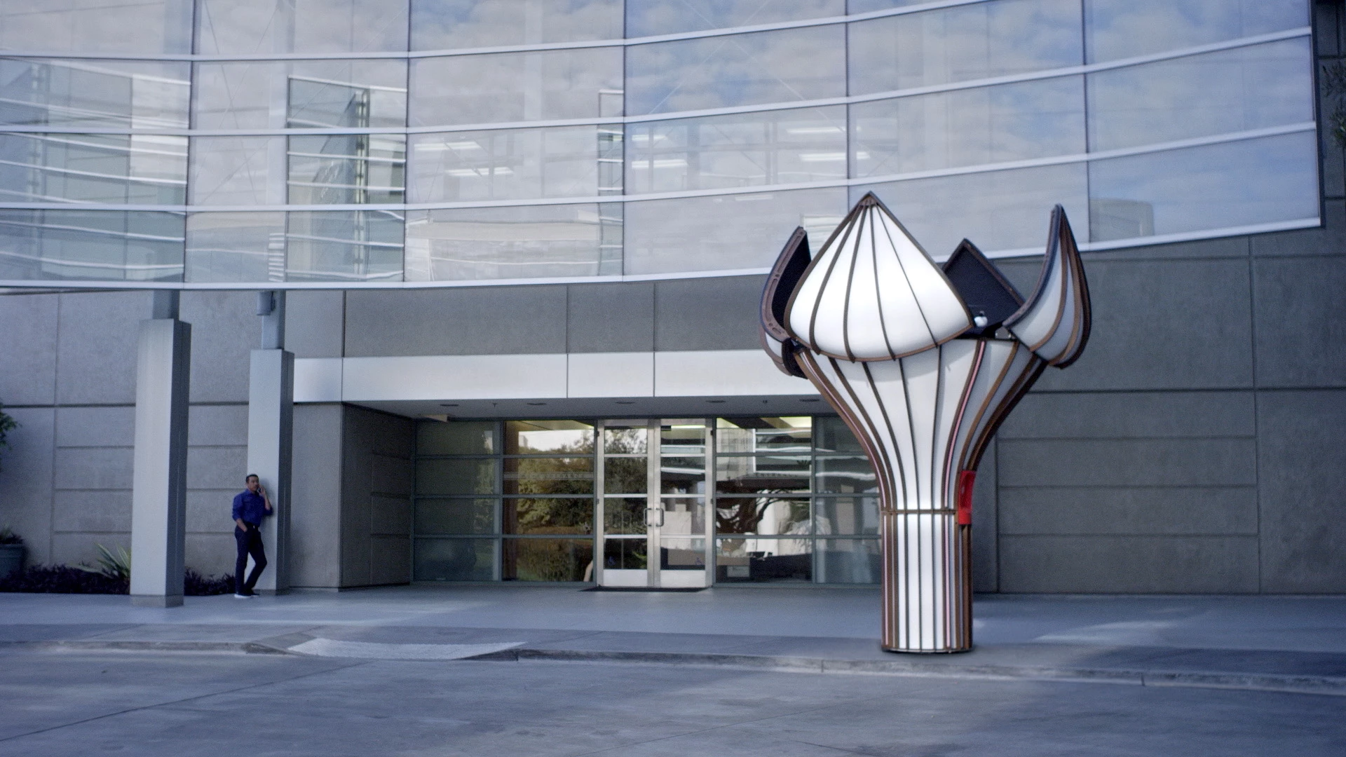 The striking Mattenet Station serves as a drone delivery hub for medical packages
