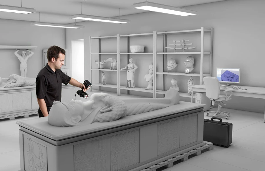 You can create digital versions of ancient artifacts with the Go!SCAN 3D scanner