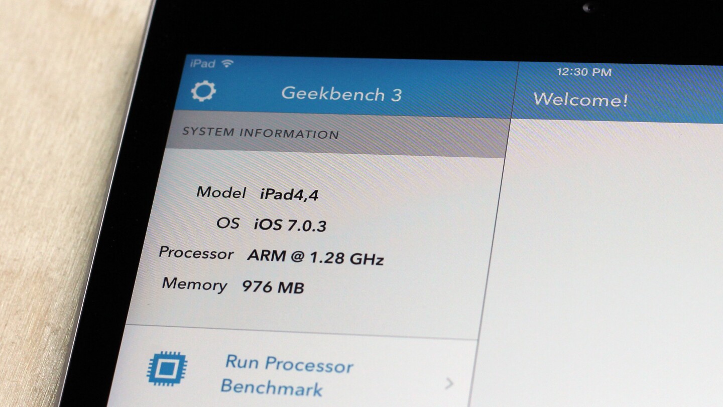 The Retina mini has the same A7 chip from the iPhone 5s and iPad Air