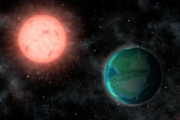 The intense UV radiation that bombards exoplanets orbiting red dwarf stars might not hinder life, according to a new study