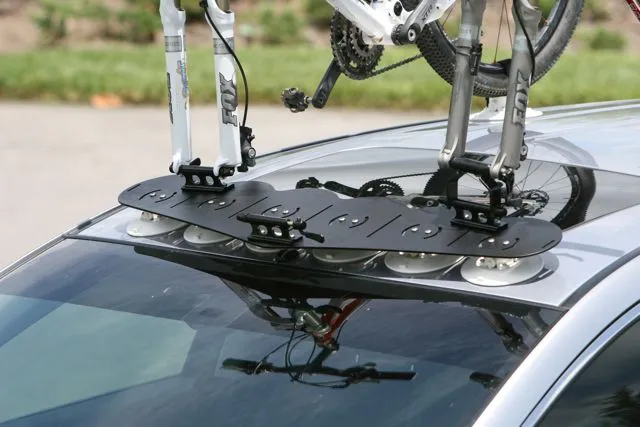 SeaSucker racks attach to your vehicle using nothing but rubber vacuum cups