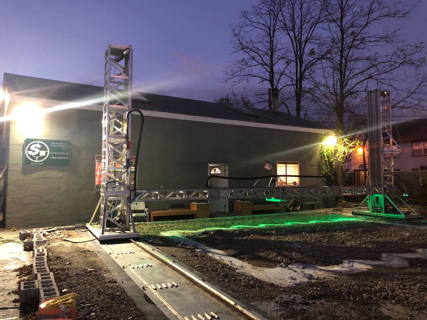 The project was constructed outside SQ3D's facility in Long Island, New York