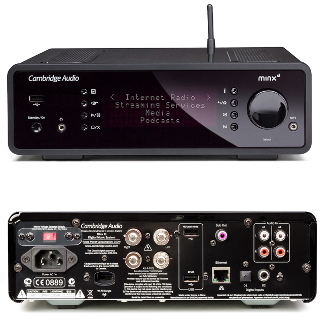 Physical connections on offer include Toslink and S/PDIF digital inputs, two RCA analog inputs and a 3.5 mm aux-in jack, and two powered USB ports