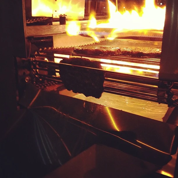 The hamburger-making machine