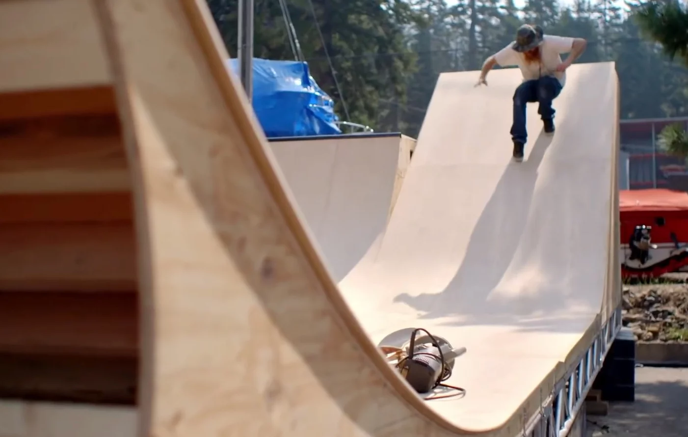 The ramps were polished for optimum skating speed