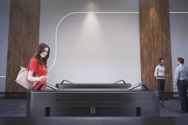 The myPORT system and smartphone app provides users with access to buildings, calls elevators and streams intercom feeds to smartphones