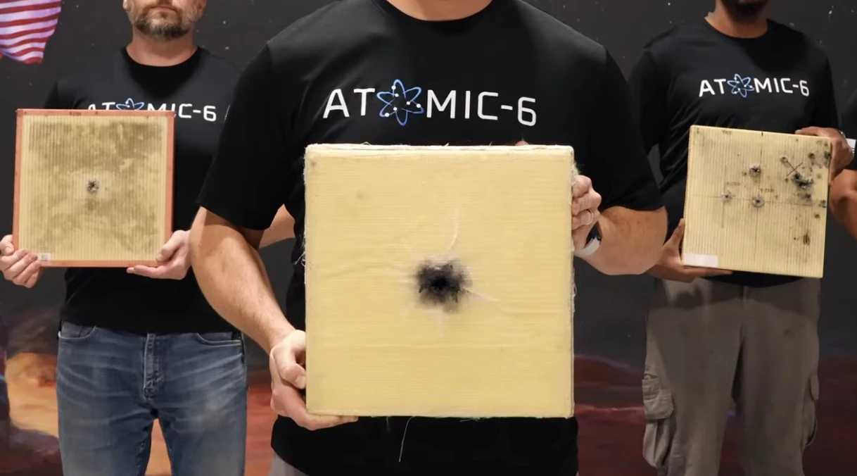 Impact test peces of Space Armor