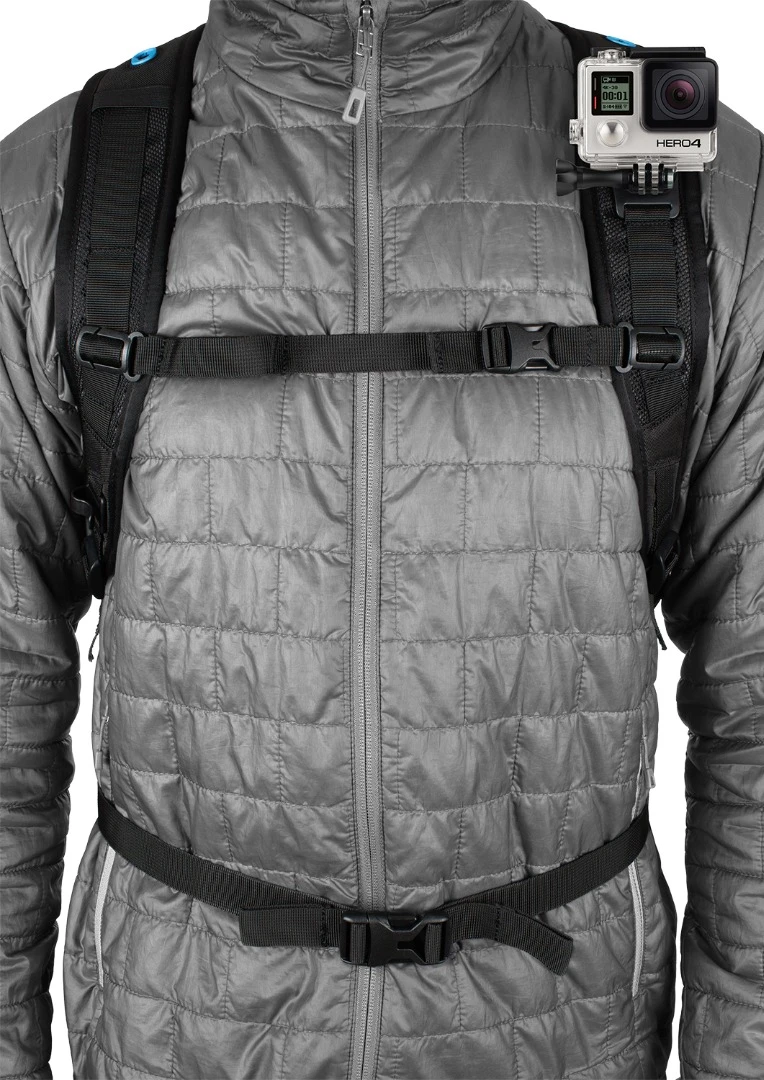 The backpack without the chest strap in operation
