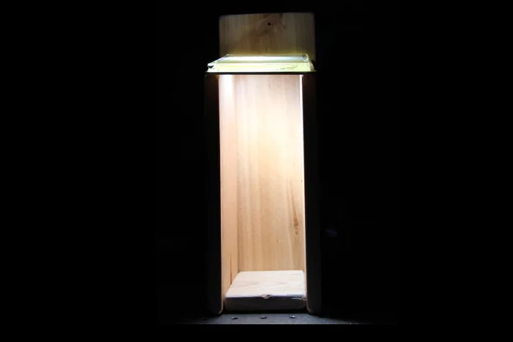 The researchers constructed a rectangular model home to put the wooden windows to the test