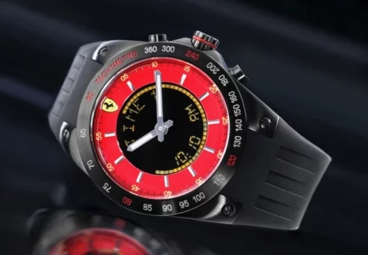 If you can't afford to drive one at least you can look the part wearing the new Ferrari limited edition Lap-Time Chronograph