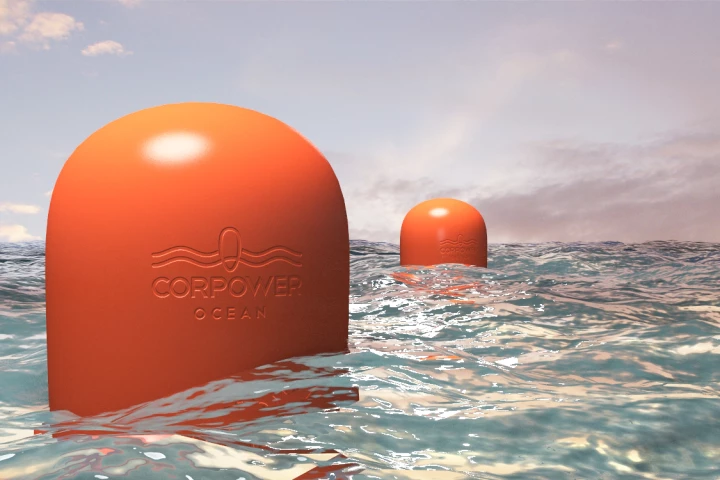 CorPower Ocean's wave power-harnessing buoys utilize a geared drivetrain instead of hydraulics (Image: CorPower Ocean)