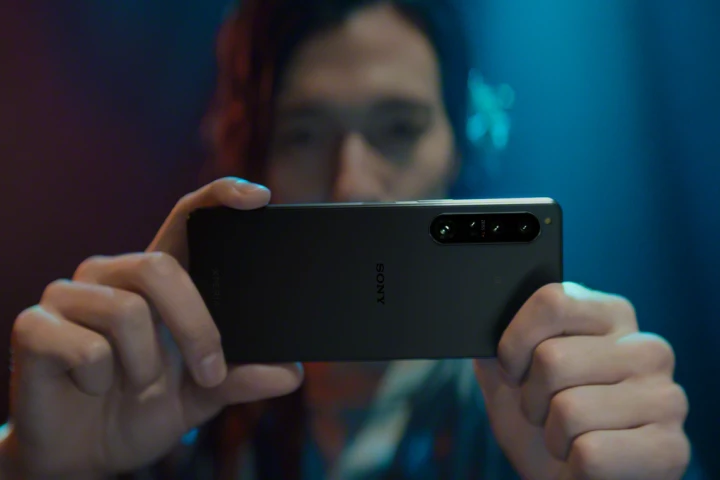 The Xperia 1 IV flagship smartphone features three 12-MP cameras, one of which boasts the world's first true optical zoom lens
