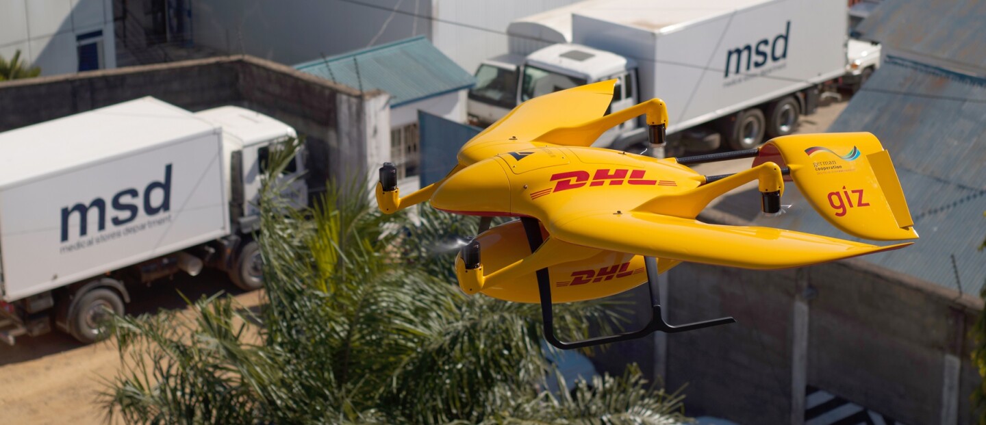 Making up to seven autonomous flights a day, the Parcelcopter 4.0 drone was able to cover the 60-km (37-mile) distance in an average of 40 minutes cruising at 130 km/h (81 mph)