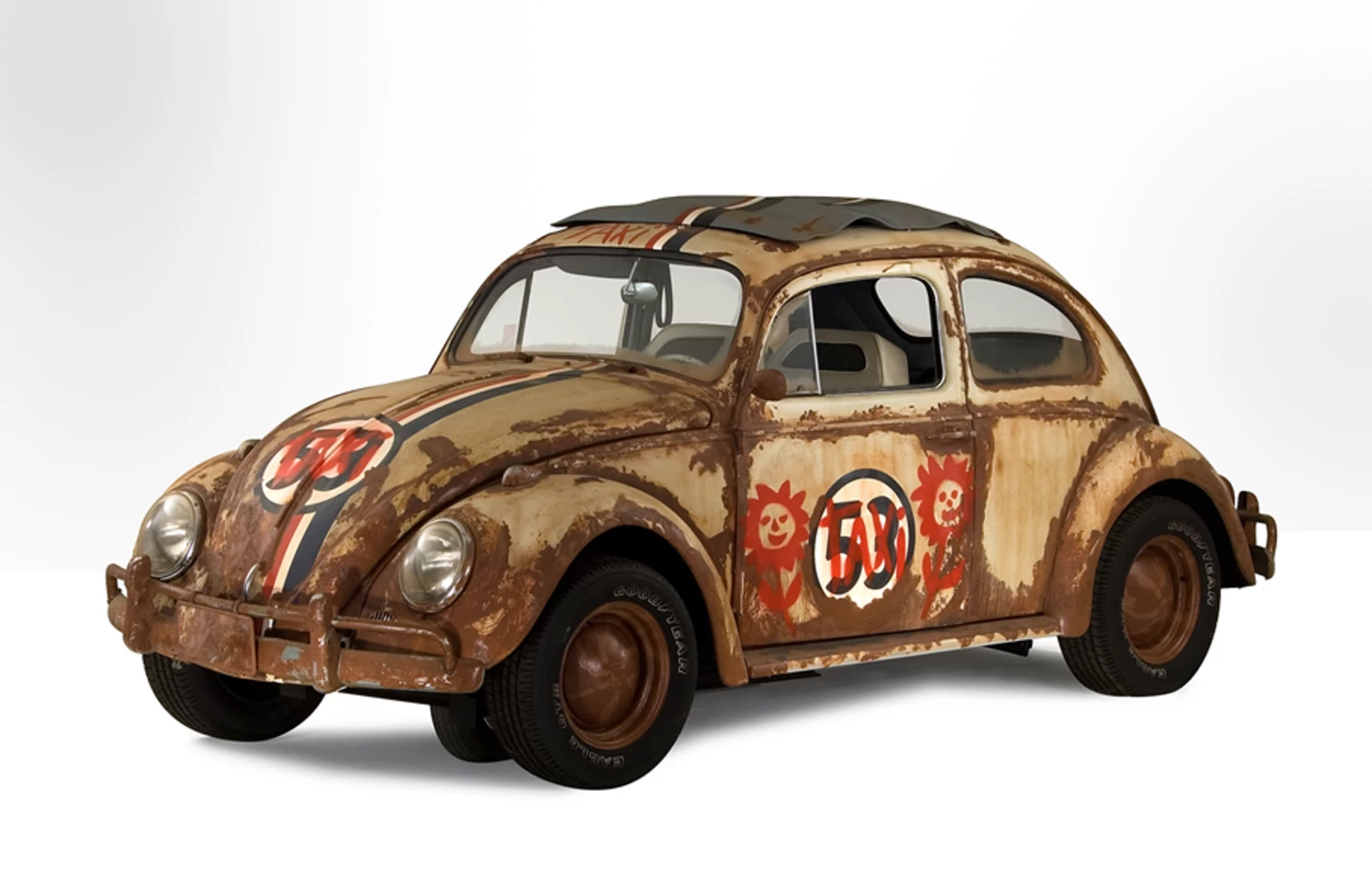 Note the third wheel at the front. This is a specially constructed "Spinning Herbie" which sold for $49,500 at Barrett-Jackson's Scottsdale 2016 sale| Auction Link