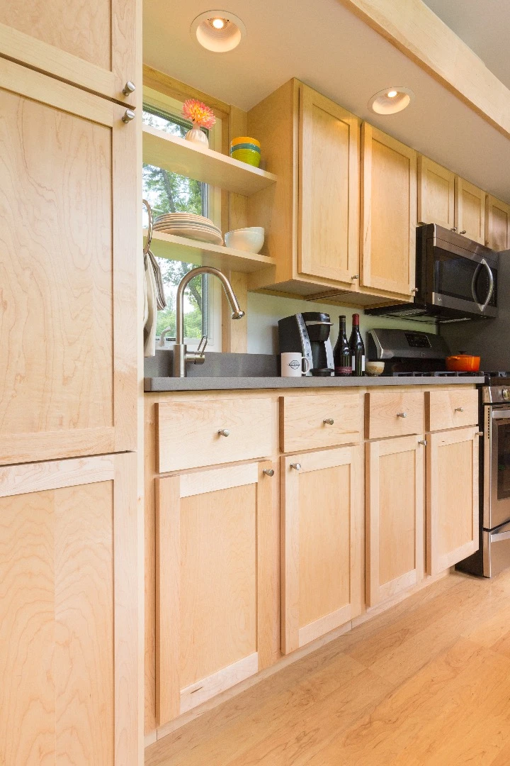 Inside the kitchen area