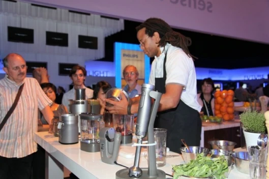The Philips Robust Collection range of kitchen appliances being demonstrated at IFA