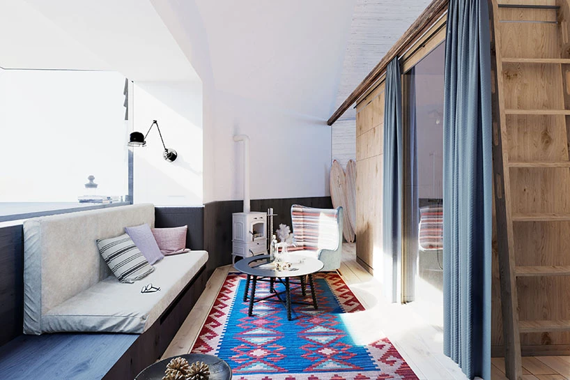 The interior of the home is designed to make the best use of its limited space as possible