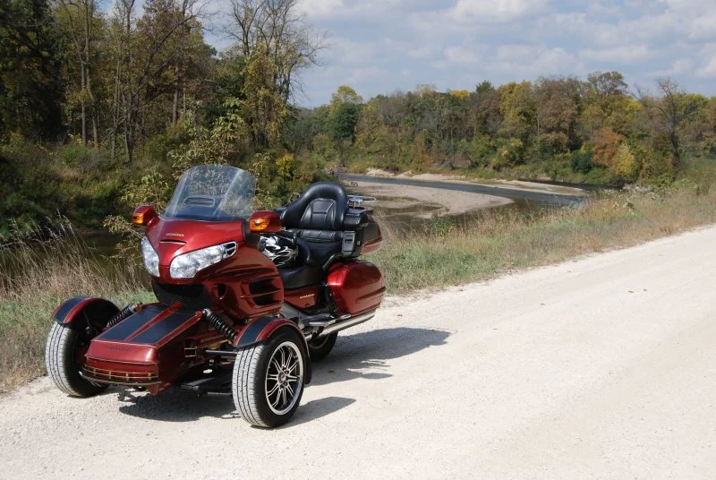 A Honda GL1800, sporting a prototype Endeavor Trike kit
