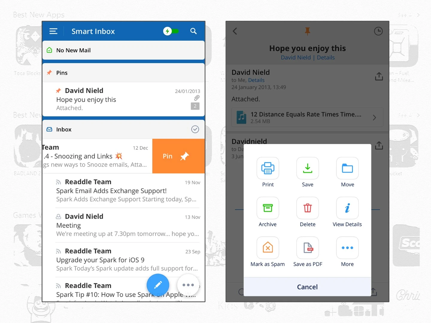 Spark gives you a minimal email client on your iOS device