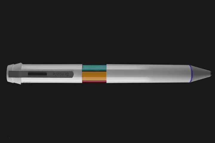 The Scribble pen produces ink based on color samples of real-world objects